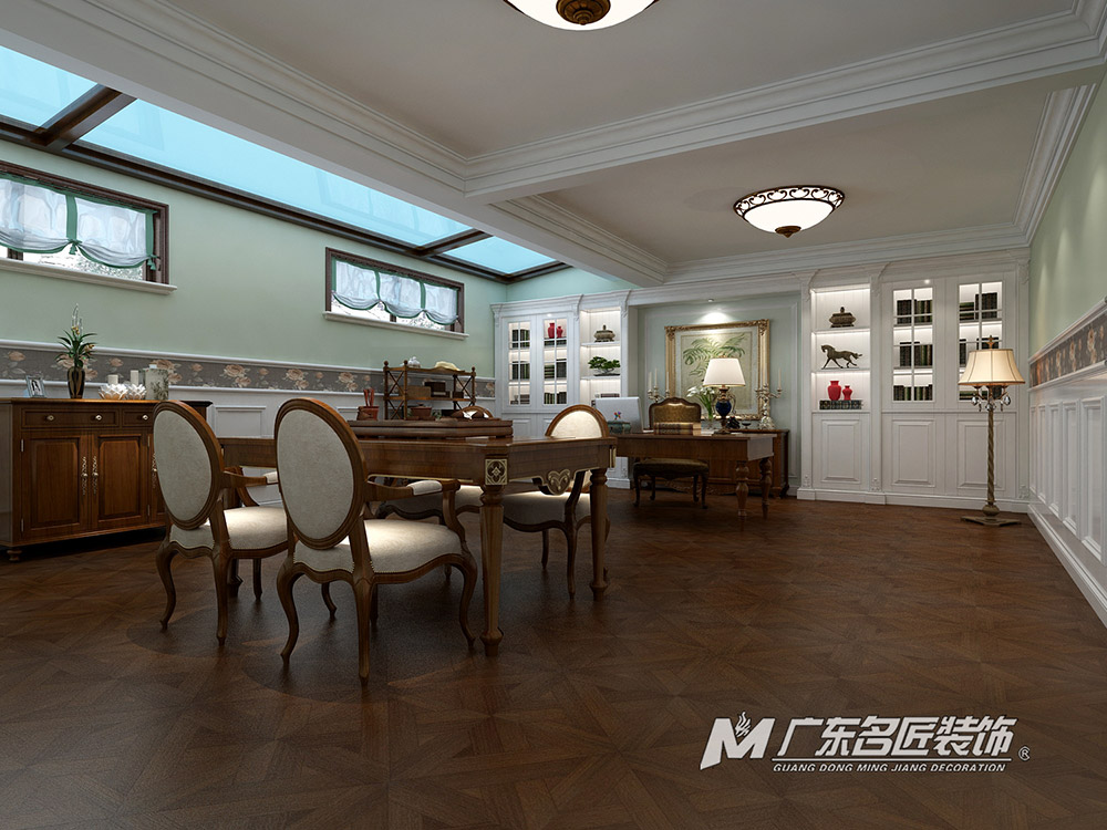 九号别墅410平米美式乡村风格装修案例-书房 九号别墅410平米美式乡村风格装修案例-书房